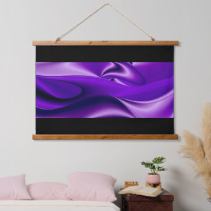 Tapiz Con Marco De Madera Sueños del arcoiris de flores moradas