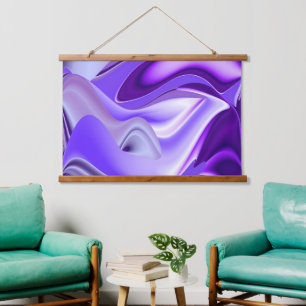 Tapiz Con Marco De Madera Sueños del arcoiris de flores moradas