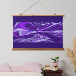 Tapiz Con Marco De Madera Sueños del arcoiris de flores moradas