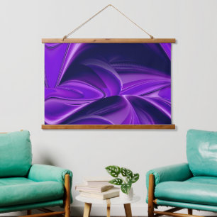 Tapiz Con Marco De Madera Sueños del arcoiris de flores moradas