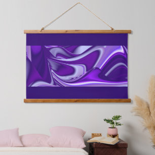 Tapiz Con Marco De Madera Sueños del arcoiris de flores moradas