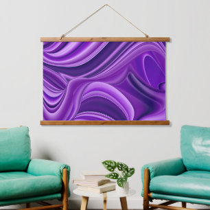 Tapiz Con Marco De Madera Sueños del arcoiris de flores moradas