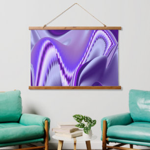 Tapiz Con Marco De Madera Sueños del arcoiris de flores moradas
