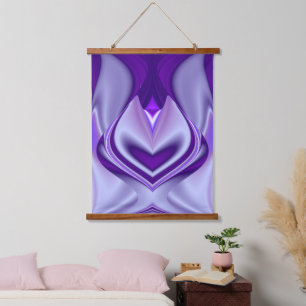 Tapiz Con Marco De Madera Sueños del arcoiris de flores moradas