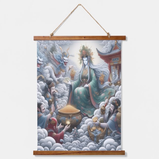 Tapiz Con Marco De Madera Sueños Oni (Anverso)
