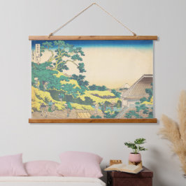 Tapiz Con Marco De Madera Sundai, Edo Hokusai Arte Ukiyo-e Japonés