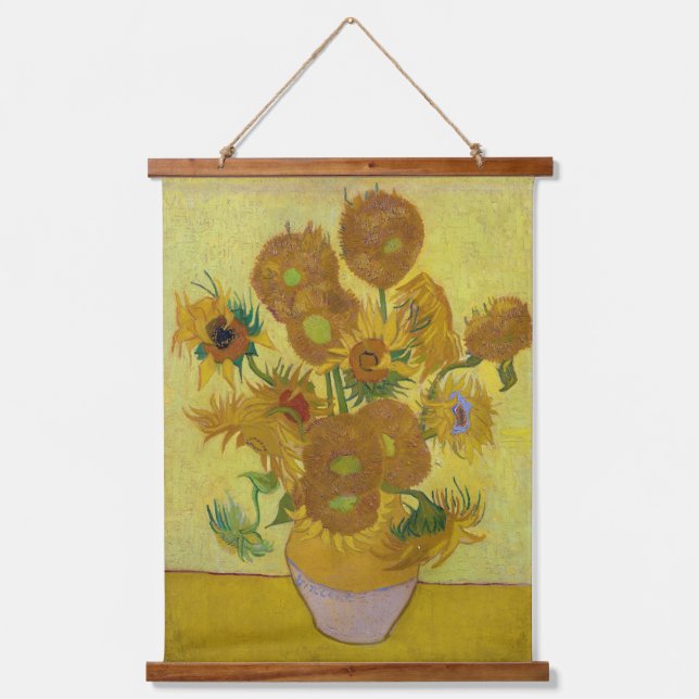 Tapiz Con Marco De Madera Sunflowers, Vincent van Gogh (Anverso)
