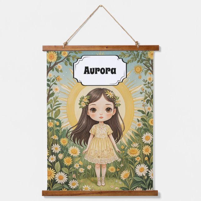 Tapiz Con Marco De Madera Sunny Serenade Personalizada (Anverso)