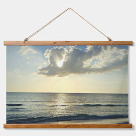 Tapiz Con Marco De Madera Sunrise Calm Across the Coast