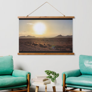 Tapiz Con Marco De Madera Sunrise Over Namib Desert Wood Wall Tapestry