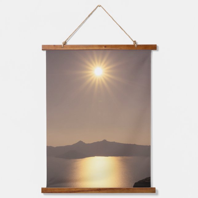 Tapiz Con Marco De Madera Sunset over Crater Lake (Anverso)