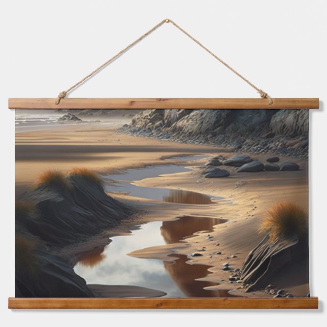 Tapiz Con Marco De Madera Sunset Shore (Anverso )