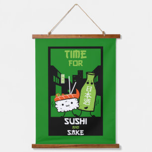 Tapiz Con Marco De Madera Sushi Y Sake Foodies