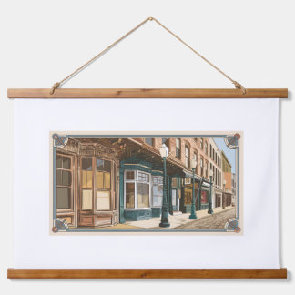 Tapiz Con Marco De Madera Susurros de madera de la Ciudad Vieja taponados de