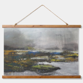 Tapiz Con Marco De Madera Susurros De Un Arbusto Misterioso