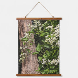 Tapiz Con Marco De Madera Sweet Autumn Clematis Floral