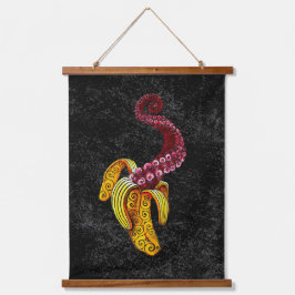 Tapiz Con Marco De Madera Swirly Mutant-Banana