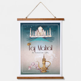 Tapiz Con Marco De Madera Taj Mahal