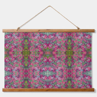 Tapiz Con Marco De Madera Tapestry - Floral Abstract 14