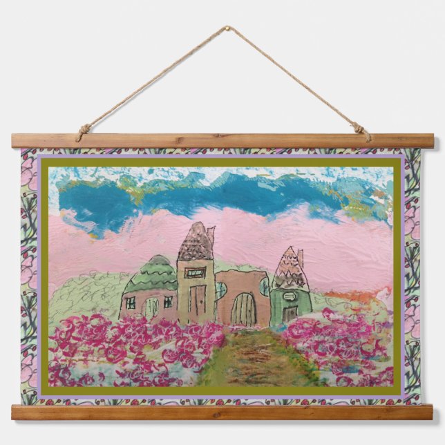 Tapiz Con Marco De Madera Tapestry - "Once Upon A Time"  (Anverso )