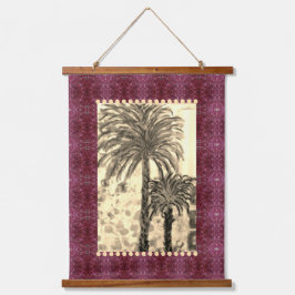Tapiz Con Marco De Madera Tapestry - Palm Tree Sepia