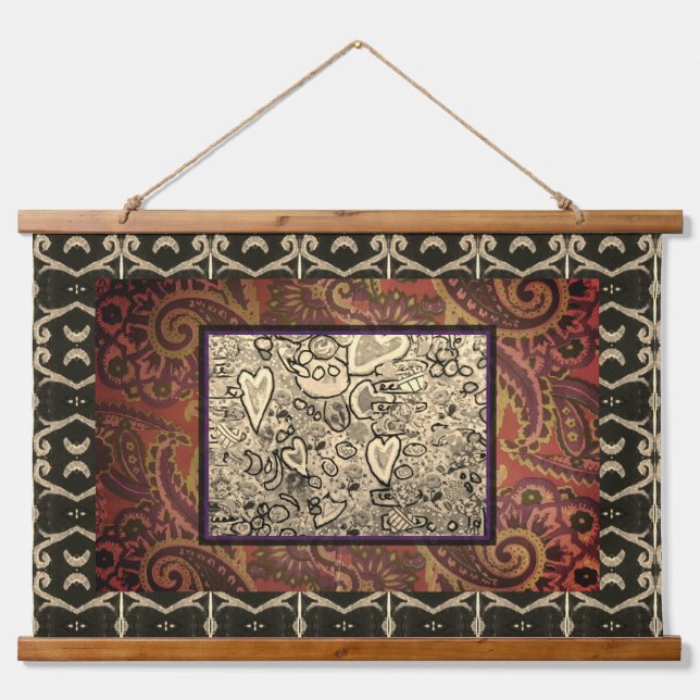 Tapiz Con Marco De Madera Tapestry - Truly Abstract 2 (Anverso )
