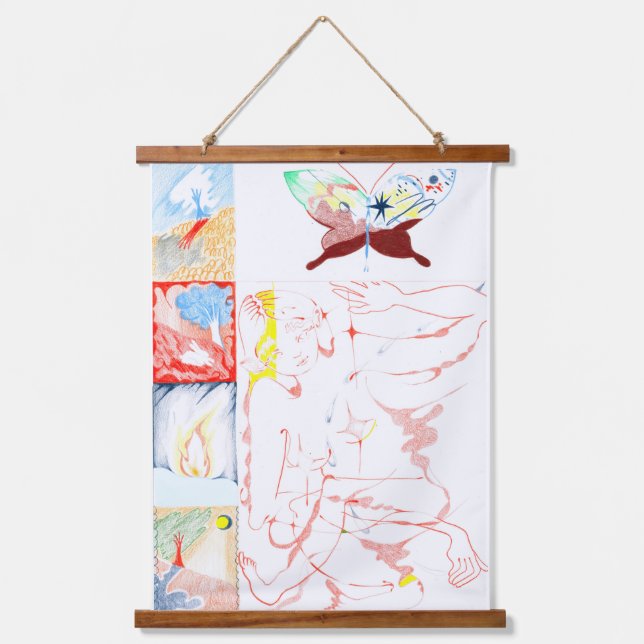 Tapiz Con Marco De Madera Tapicería confusa (Anverso)