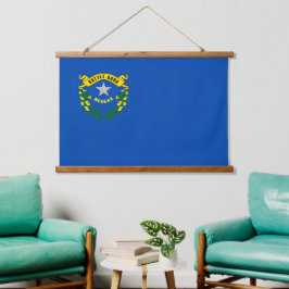 Tapiz Con Marco De Madera Tapicería de pared con bandera de Nevada, EEUU.