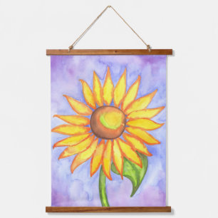 Tapiz Con Marco De Madera Tapiz de Arte de Pared de Girasoles