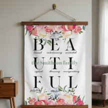 Tapiz de la familia floral personalizada Bella Vid