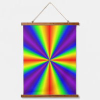 Tapiz de madera cruzada con arcoiris
