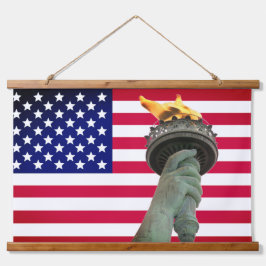 Tapiz Con Marco De Madera Tapiz de muralla patriótica