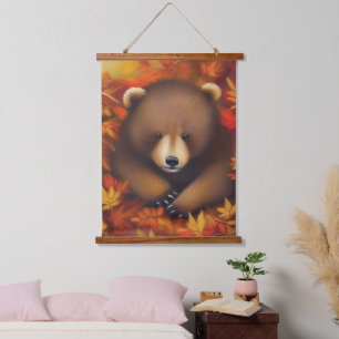 Tapiz Con Marco De Madera Tapiz De Muro De Oso Pequeño Cuaderno