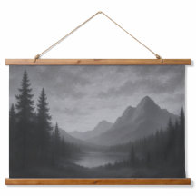 Tapiz de paisaje montañoso