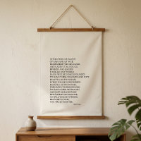Tapiz de poema inspirador Dios está contigo Crema