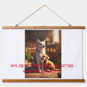 Tapiz Con Marco De Madera "Tapiz de susurros de bosque"