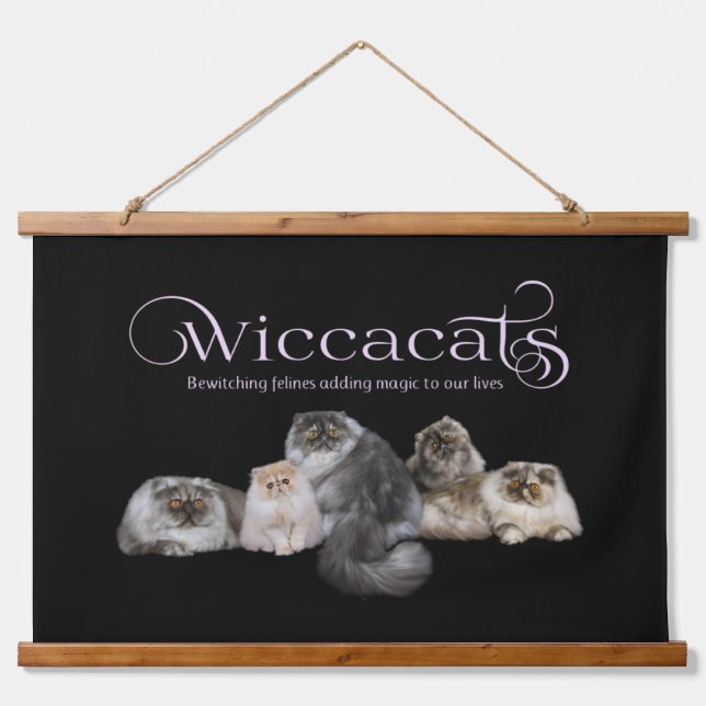 Tapiz Con Marco De Madera Tapiz de WiccaCats (Anverso )