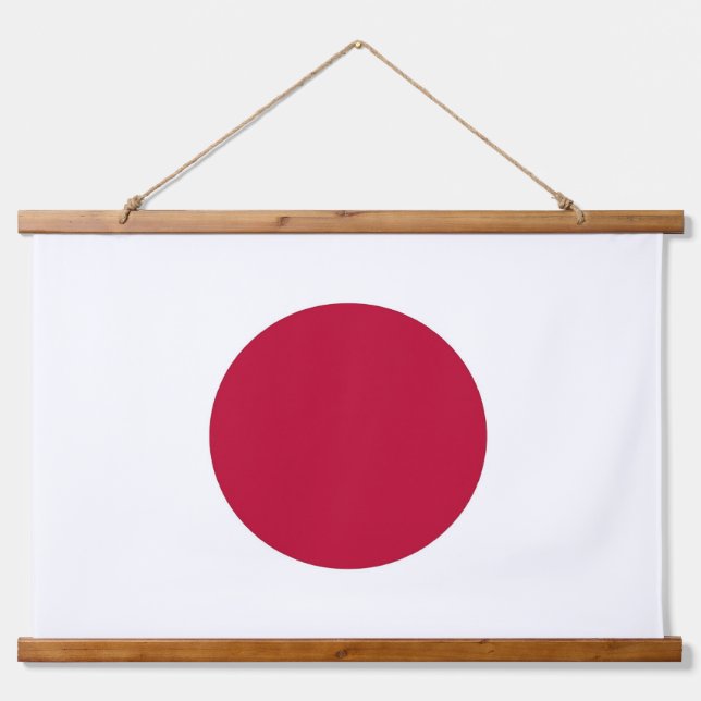 Tapiz Con Marco De Madera Tapiz mural con bandera de Japón (Anverso )