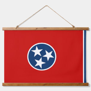 Tapiz Con Marco De Madera Tapiz mural con bandera de Tennessee, EE.UU.