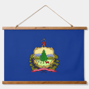 Tapiz Con Marco De Madera Tapiz mural con bandera del estado de Vermont, EE.