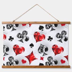 Tapiz Con Marco De Madera Tarjeta de juego de jugador de póquer se adapta a 