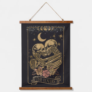 Tapiz Con Marco De Madera Tarjeta Tarot de los amantes