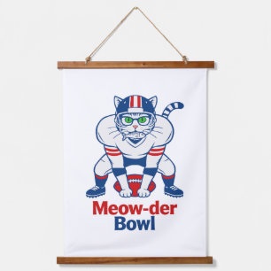 Tapiz Con Marco De Madera Tazón Meow-der 