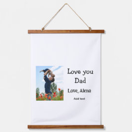 Tapiz Con Marco De Madera Te amo el día de papá padre elegante agregar texto