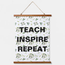 Tapiz Con Marco De Madera Teach Inspire Repeat Classroom Wall