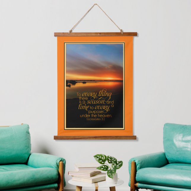 Tapiz Con Marco De Madera Temporadas (Sala de estar)