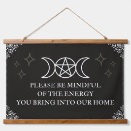 Tapiz Con Marco De Madera Tenga cuidado