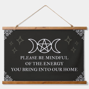 Tapiz Con Marco De Madera Tenga cuidado