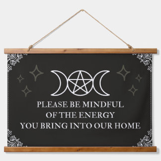 Tapiz Con Marco De Madera Tenga cuidado