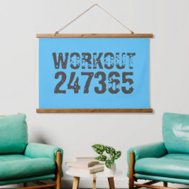 Tapiz Con Marco De Madera Texto desgastado y rayado Entrenamiento 247365 azu
